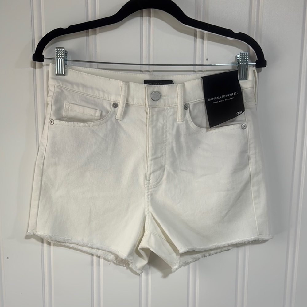 Banana Republic White Denim Jean Shorts